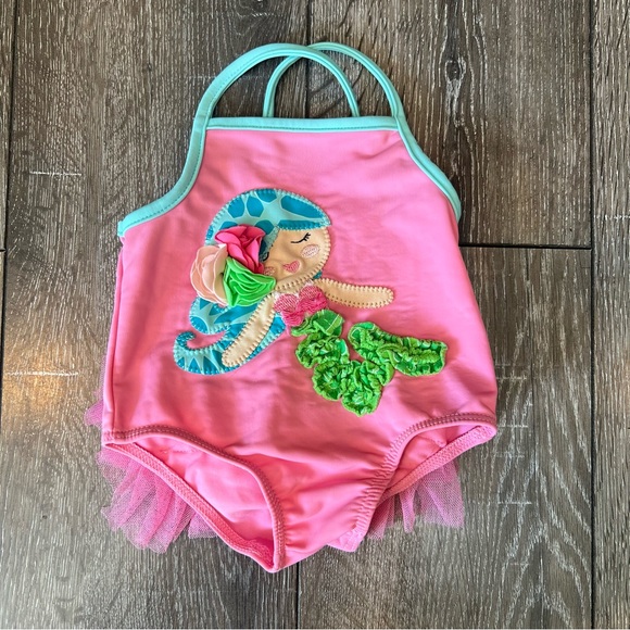 Mud Pie Swim Mud Pie Baby Girls Swimsuit Bathing Suit Size 6 Months Pink Mermaid Poshmark